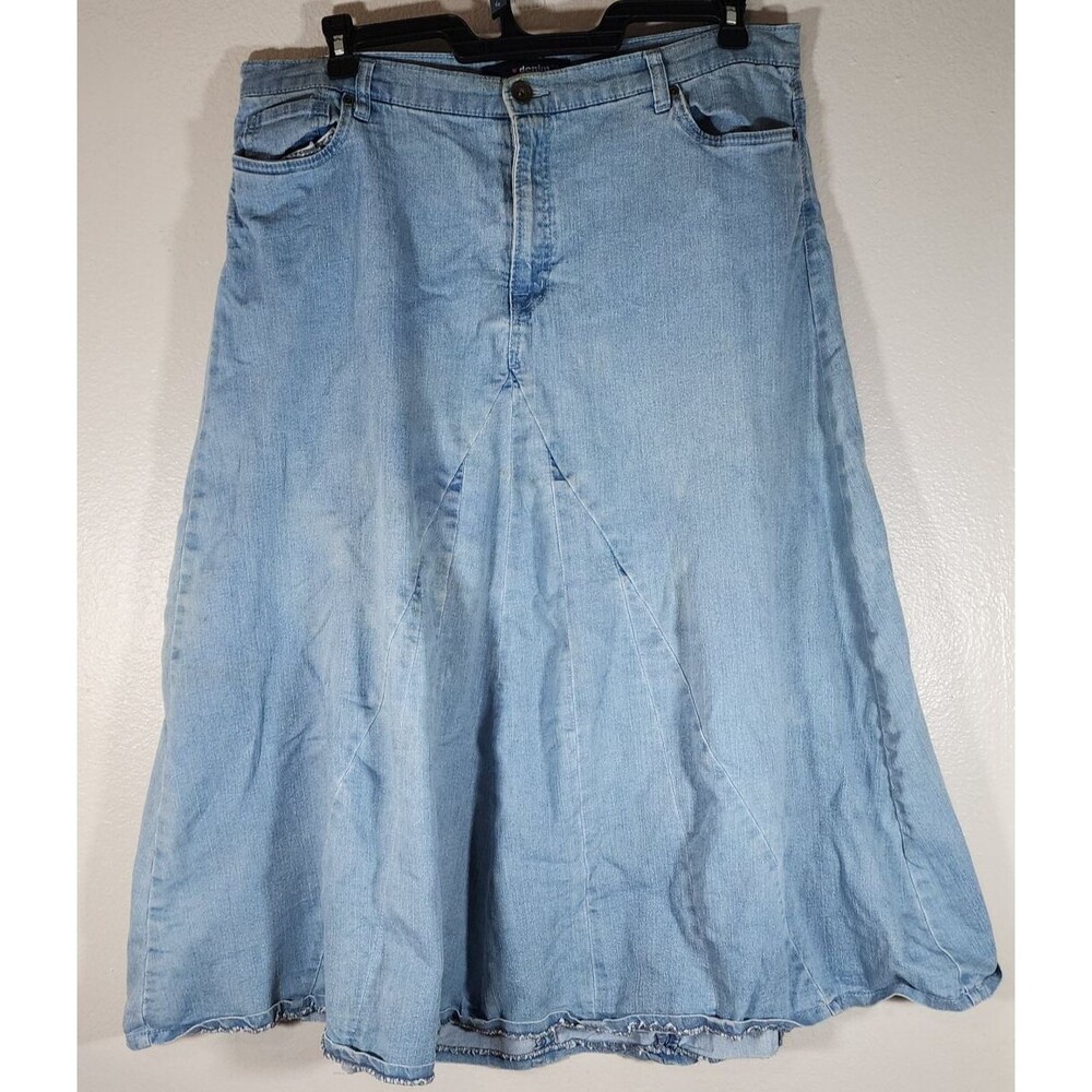 Denim 24/7 Jean Denim A-Line Shirt Women's Plus Size 16W